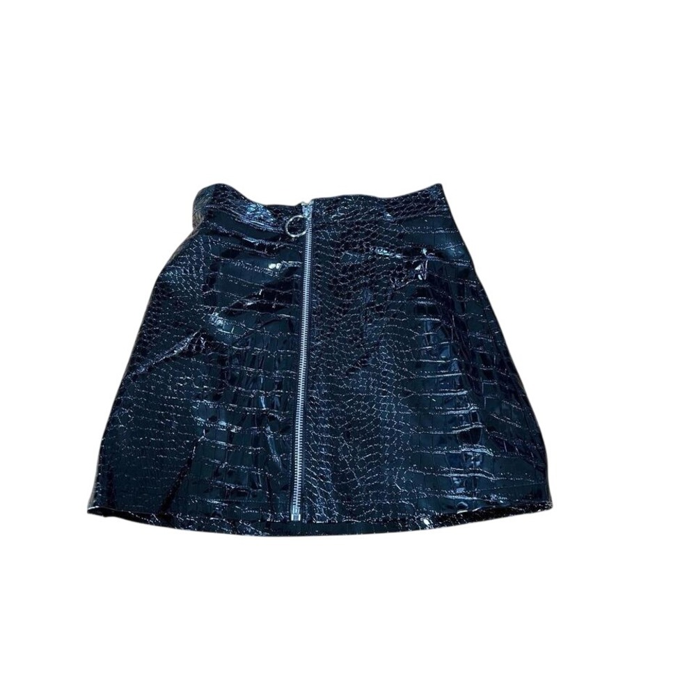 Current‎ Mood faux leather black snake skin skirt